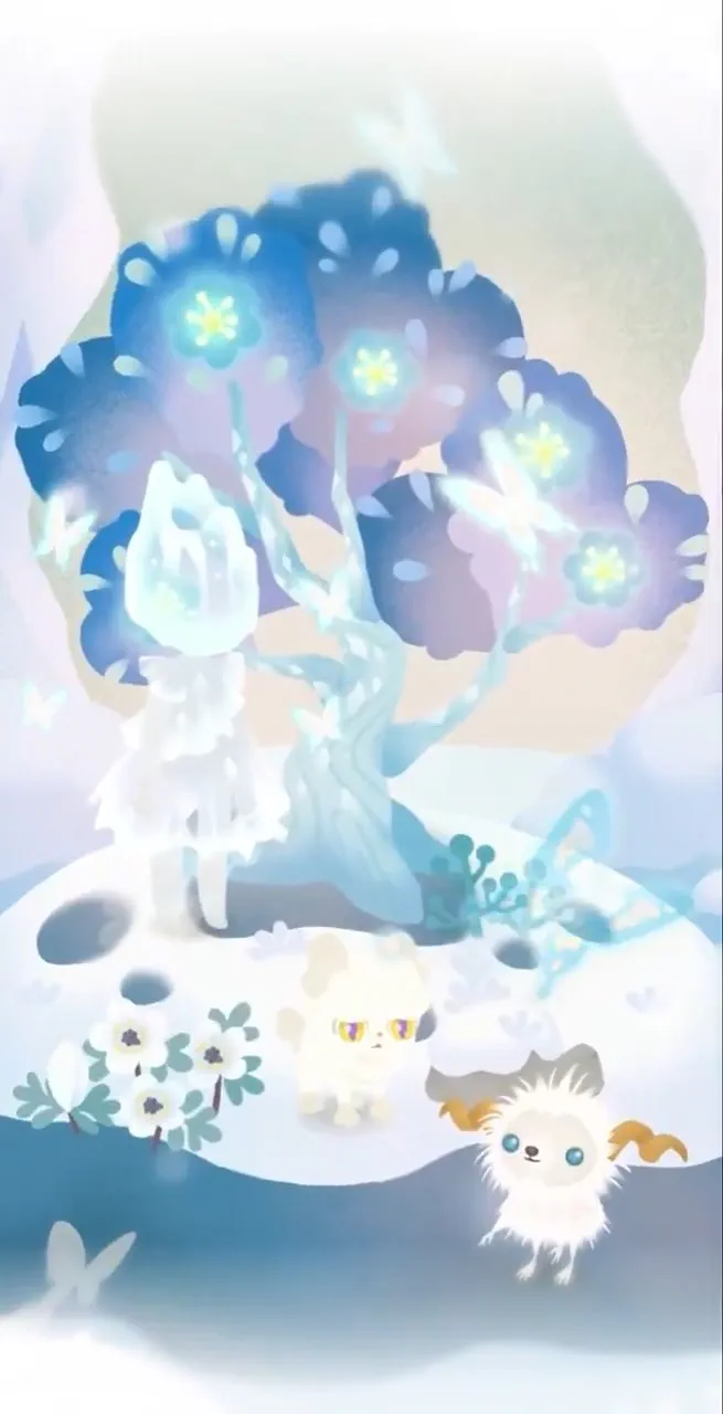 春の蝶と雪解けの洞窟