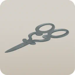 アンティークな銀のハサミ