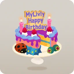 誕生日のお祝いケーキ