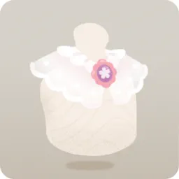 桜ブローチの付け襟