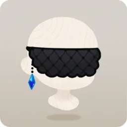 青宝石のフェイスベール