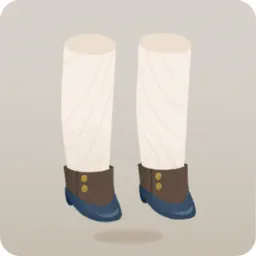 ボタンの付いた青いショートブーツ