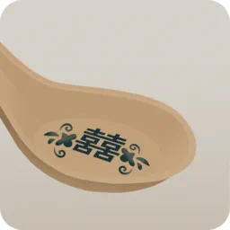 陶器の白いレンゲ