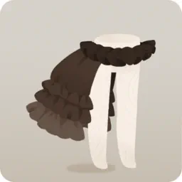 茶色のフロリッシュスカート