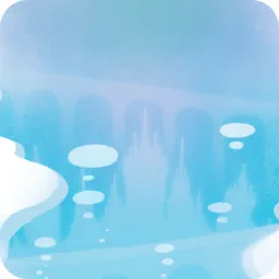 街を閉じ込めた氷の湖