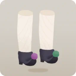 ポンポン付きピエロシューズ