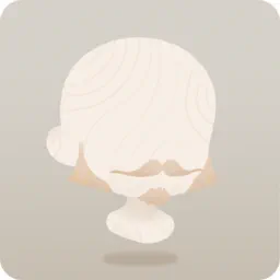 メッシュが入った車掌のヒゲ