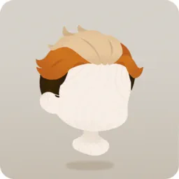 車掌のオールバックヘア