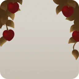 生い茂る真っ赤な林檎