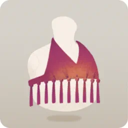 フリンジクロシェトップ・赤紫