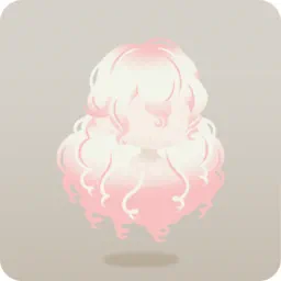 ふわふわの白い髪