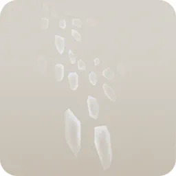 舞い上がる氷晶の薄片：左