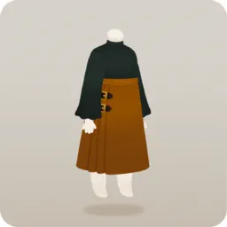 フレアスリーブニットワンピ・茶