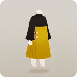 フレアスリーブニットワンピ・黄