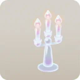 ガラスの蝋燭オブジェ・右