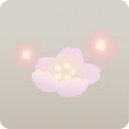 淡い光を放つ桜