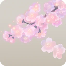 透き通った桜の木