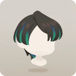 グリーンメッシュショートヘア