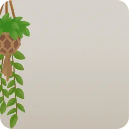 吊りポットの観葉植物