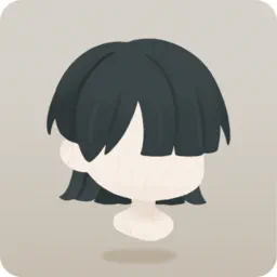 目隠れブラックショートヘア