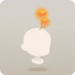 頭から生えたヒカリノキノコ