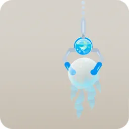 くらげミニチュアとクレーンアーム