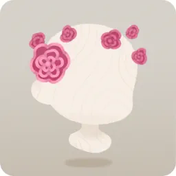 ニットフラワーヘッドアクセ