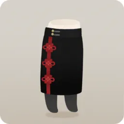 結び目装飾付きタイトスカート