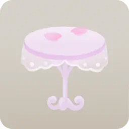 レースの付いた白いテーブル