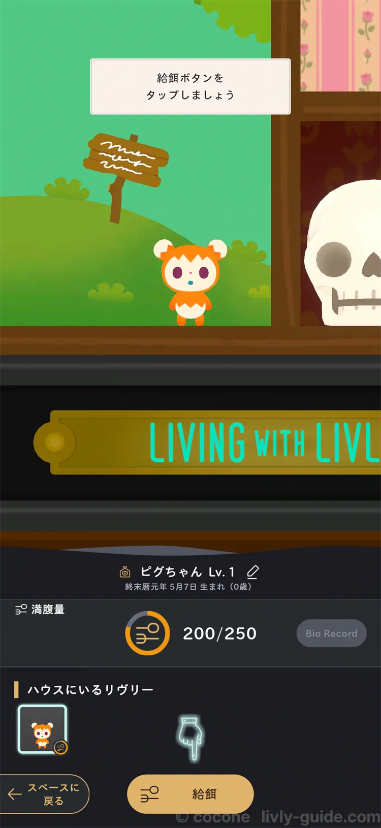 リヴリーのお世話