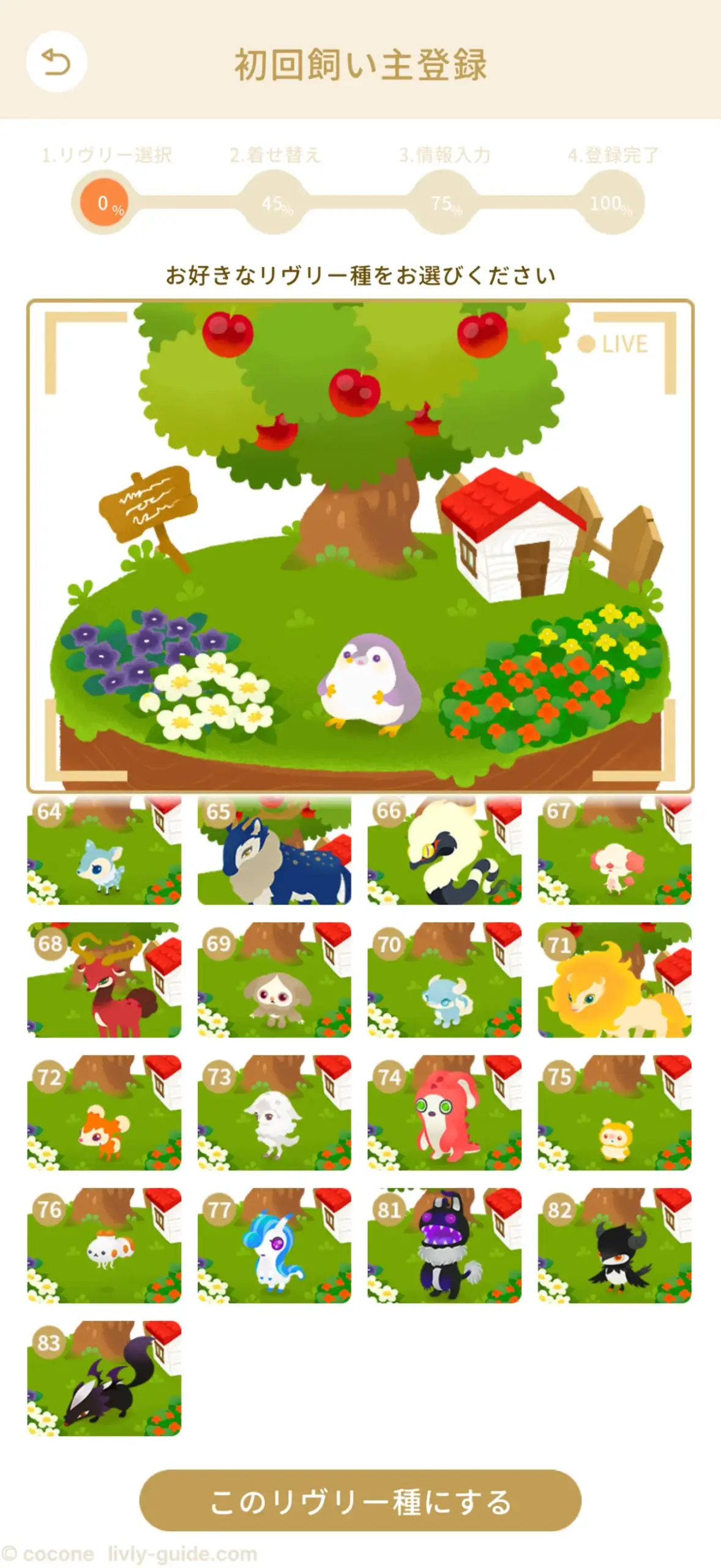 リヴリー選択
