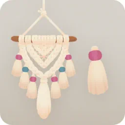 マクラメ編みタペストリーの木