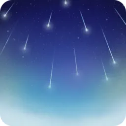 流星群が降り注ぐ空