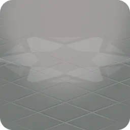 淡く褪せたタイルの床・白