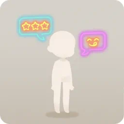 レビュー吹き出しネオン