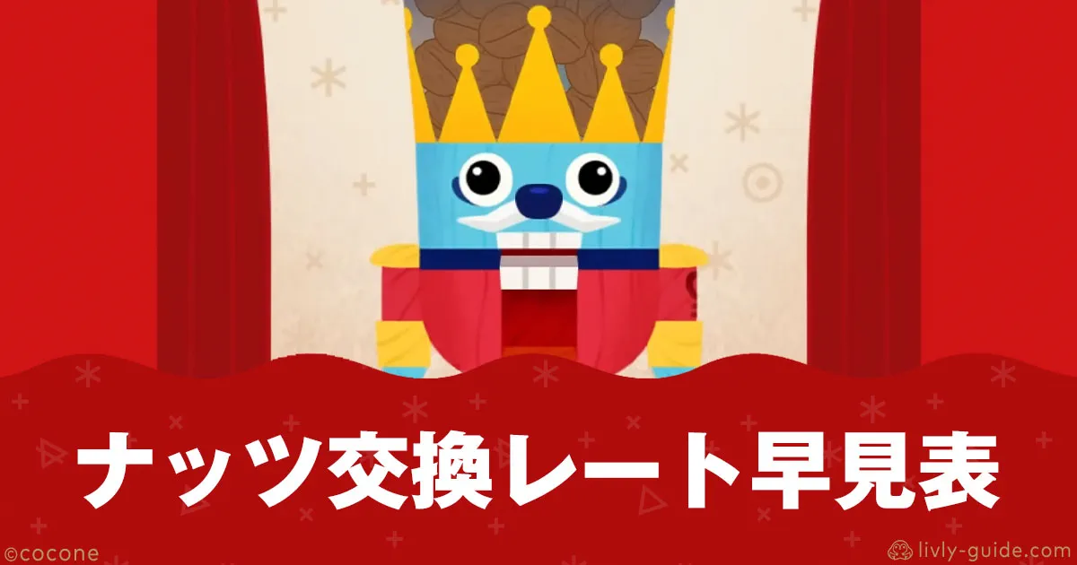ナッツ交換レート早見表