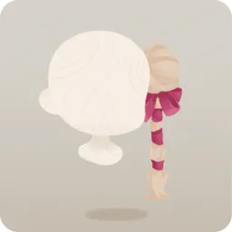 奥ゆかしいリボンお団子エクステ