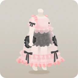 パフスリーブリボンワンピース