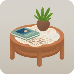 ラタンのローテーブル