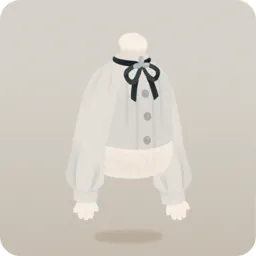 研究員のリボン付きシャツ