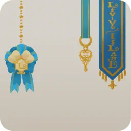 ロゼットとリボンの前景