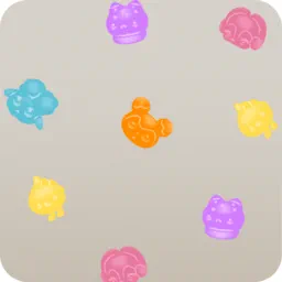 散らばったリヴリー風グミ