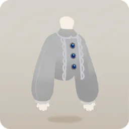 宝石ボタンのシャツ・白