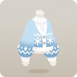 雪模様のニットトップス