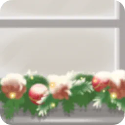 雪の積もる窓辺