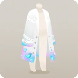 淡く光るコート・白