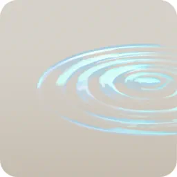 凍り付いた広がる波紋