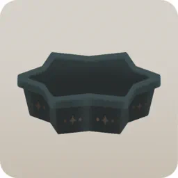 星型の鉢植え・黒