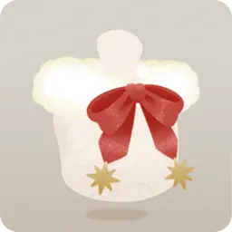 金色の星付きファーの付け襟