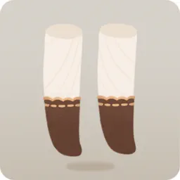 ステッチの靴下・ココア